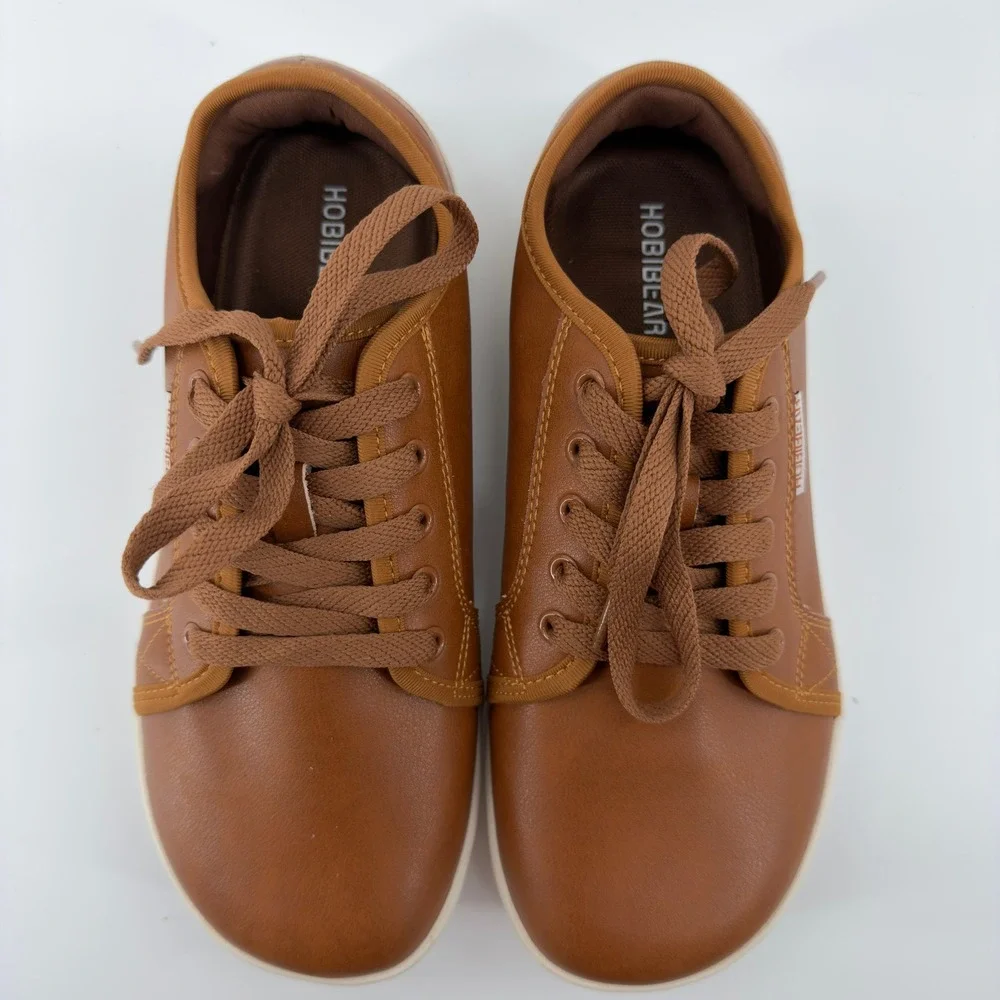 Hobibear Kids Brown Barefoot Shoes Minimalist Wide Toe Box Sneakers 40